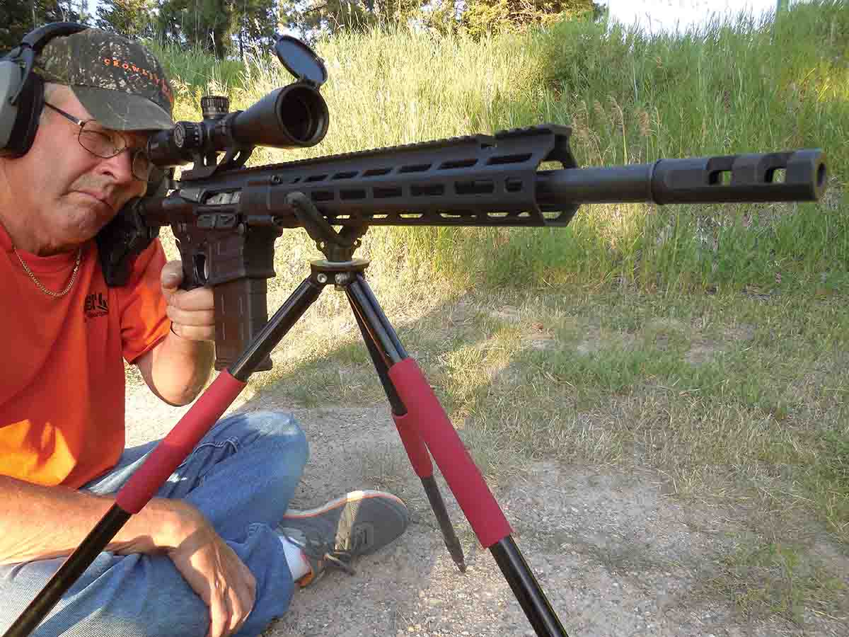 Phil Mason had no trouble shooting the Savage MSR 10 Hunter rifle.